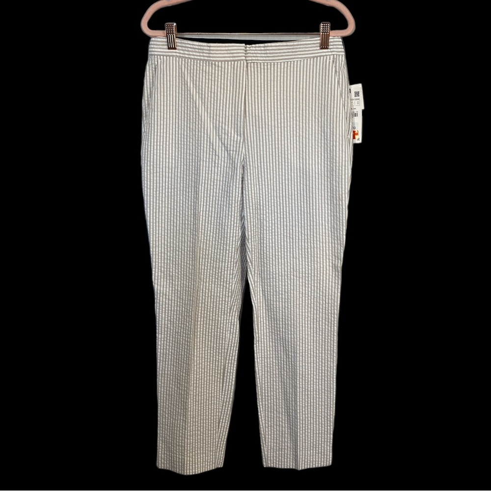 NWT Zara Jogger Waist Seersucker Pants. Size Large